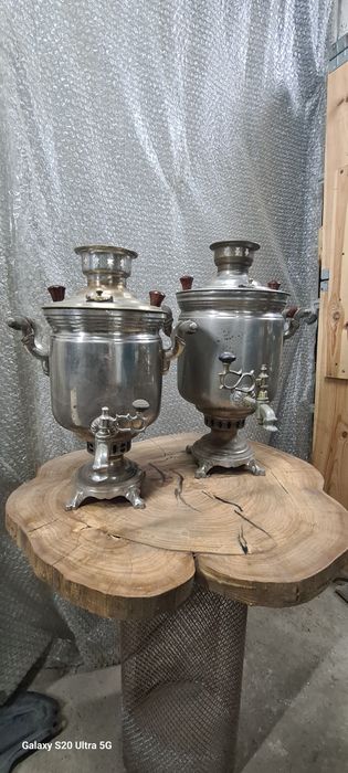 Самовар тульский латунный советский жаровый дровяной на дровах подарок