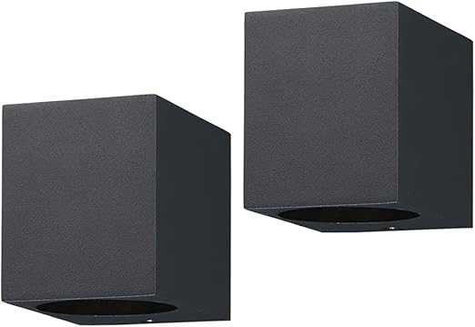 Aplice, set de 2 lămpi de exterior aluminiu antracit GU10 IP44, LASIDE