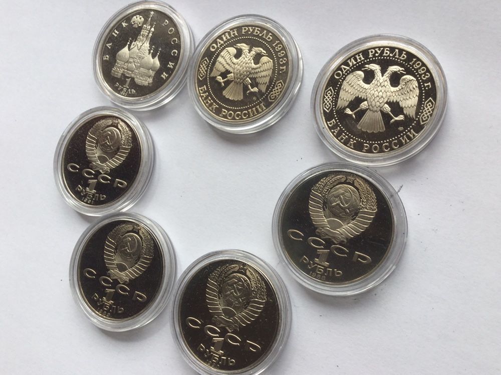 Rusia Lot Colectie UNC 1 Rubla 1988,89,90,91,92,93
