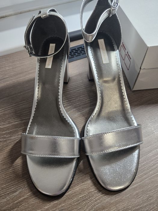 Sandale argintii Cathias Edeline masura 41 noi
