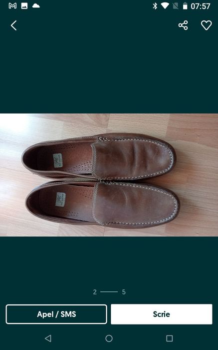 Mocasini piele Naturala Anglia.Pat Calvin Noi!