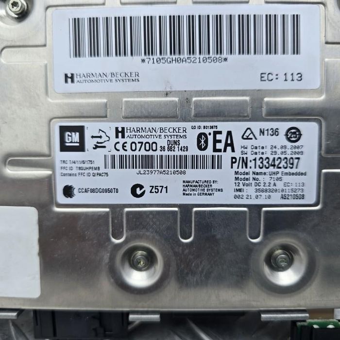 Modul bluetooth Opel Mokka X