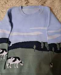 Шикарный свитер с коровами