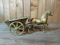 Стара Бронзова Немска колесница. Дължина 30см