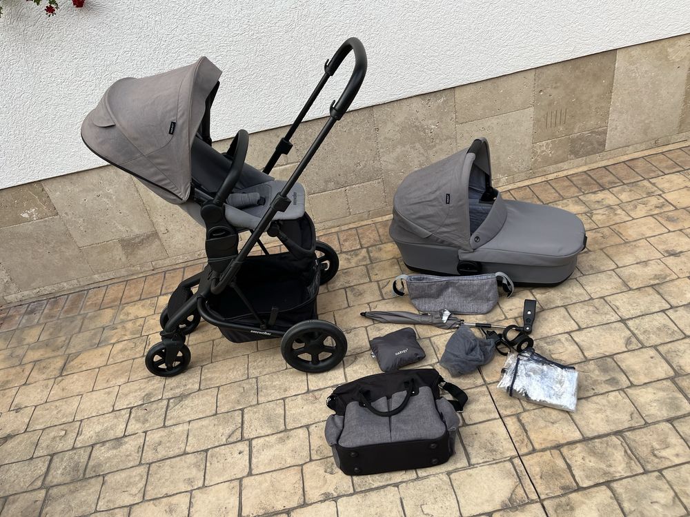 Комбинирана детска количка Easywalker Harvey 2, 2 в 1, Stone Grey