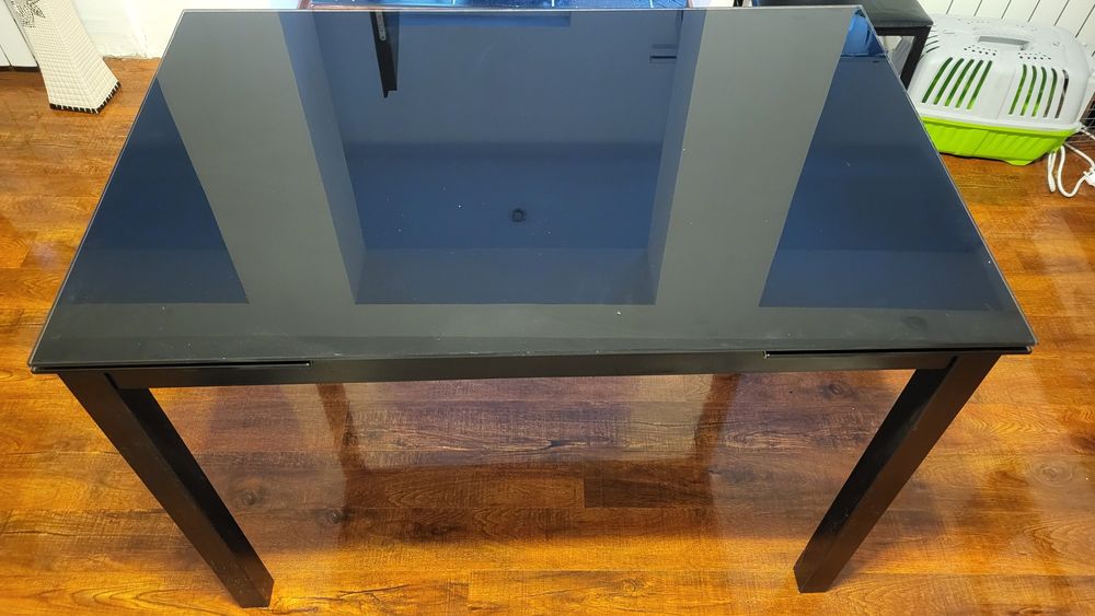 Masa extensibila 110(170)×70 metal+sticla