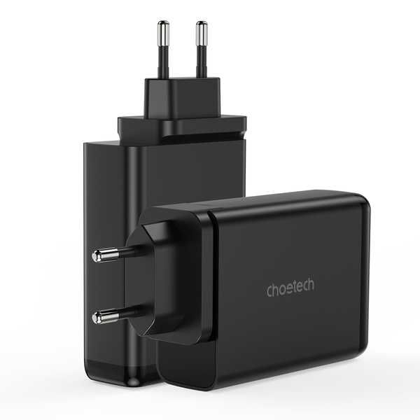 Зарядно GaN Choetech 140W с 4 порта- 2 x USB C, 2 x USB
