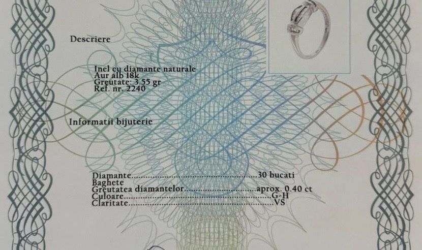 Inel Aur 18k cu Diamante Naturale, pret fix