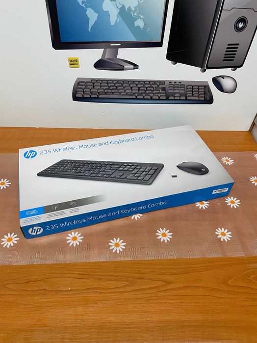 Kit tastatura si mouse HP 235, wireless, negru, sigilate
