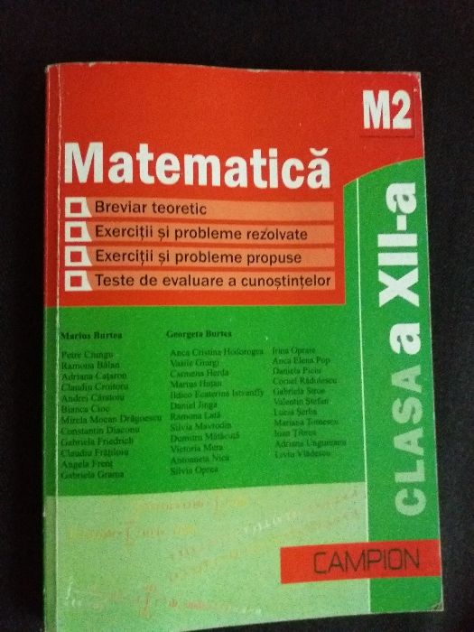 Matematica M2 clasa a XII-a