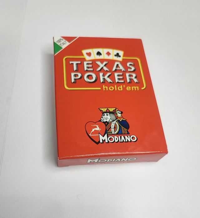 Две тестета покер карти MODIANO Texas Hold’em Poker – червен гръб