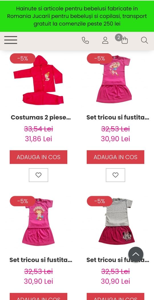 Vând stoc hainute bebelusi