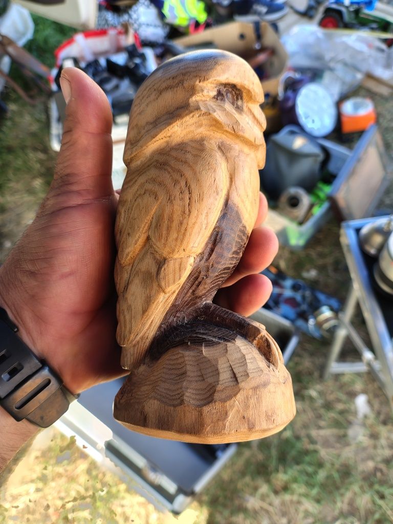 Obiect de artă semnat ,sculptura in lemn