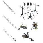 Set 3 Lansete Cool Angel, 3 m, 2 Segm, 3 Mulinete 7000,Rod Pod echipat