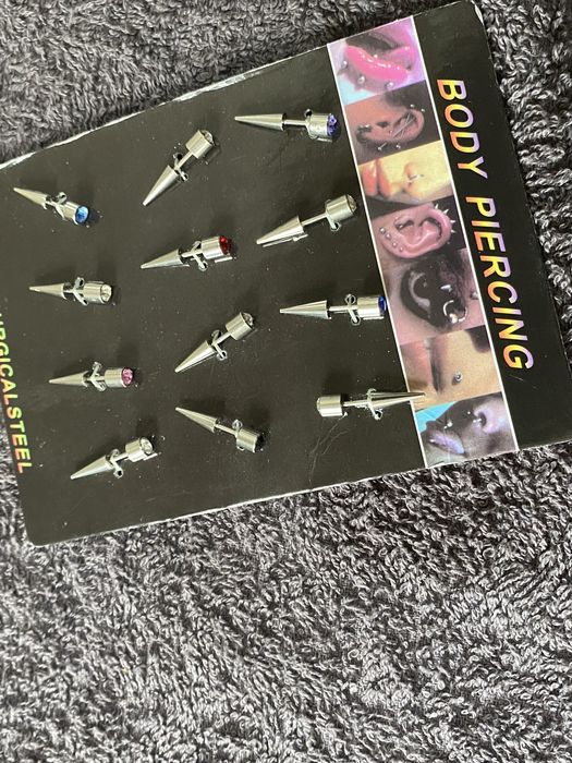 Body Piercing set 12 buc otel chirugical L316