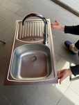 Chiuveta inox + baterie inox Remer