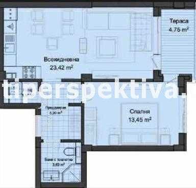 Продава се Двустаен апартамент в Пловдив, Кършияка - 72 кв.м за 1388 €/кв.м - Снимка #1