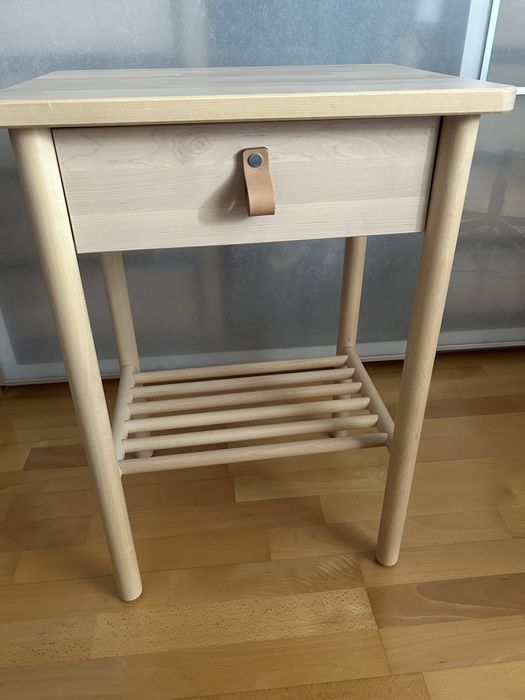 Set doua noptiere lemn mesteacan IKEA