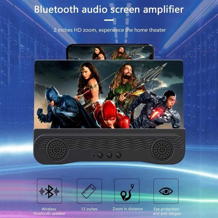 Увеличителен 12-инчов екран с двоен Bluetooth високоговорител