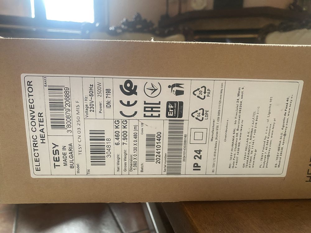 Конвектор Tesy 2500W