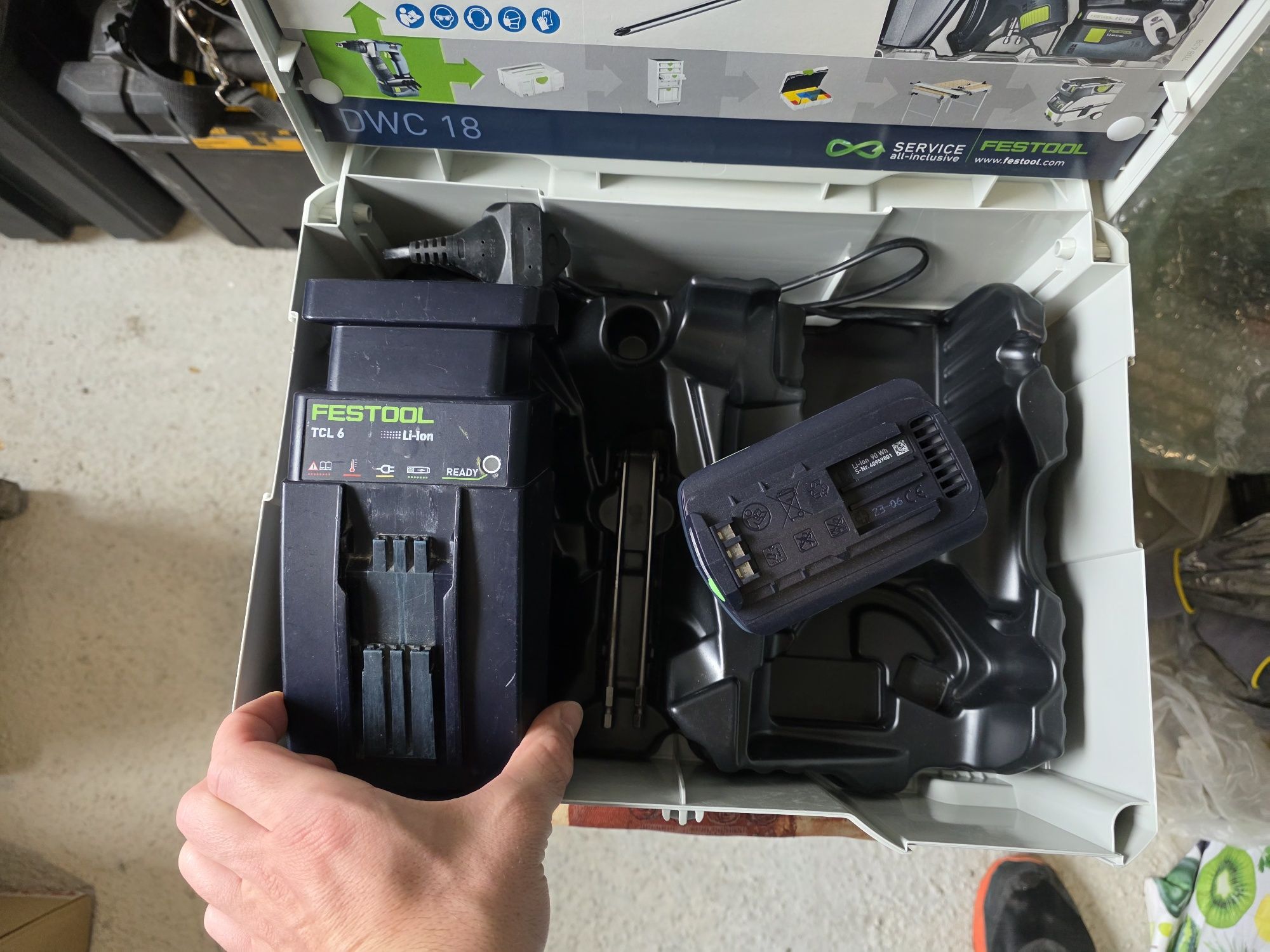 Акумулаторен строителен винтовърт Festool DWC 18-4500, 1 батерия