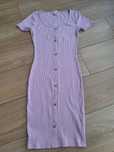 Rochie mulata din bumbac rib