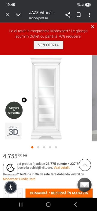 Vitrina înaltă Mobexpert