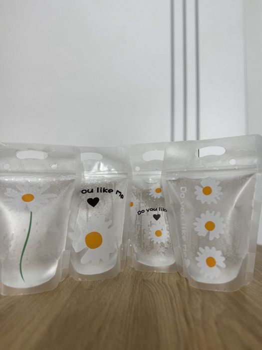 Стакан-пакет для напитков,бабл ти,соков.     Тапиока