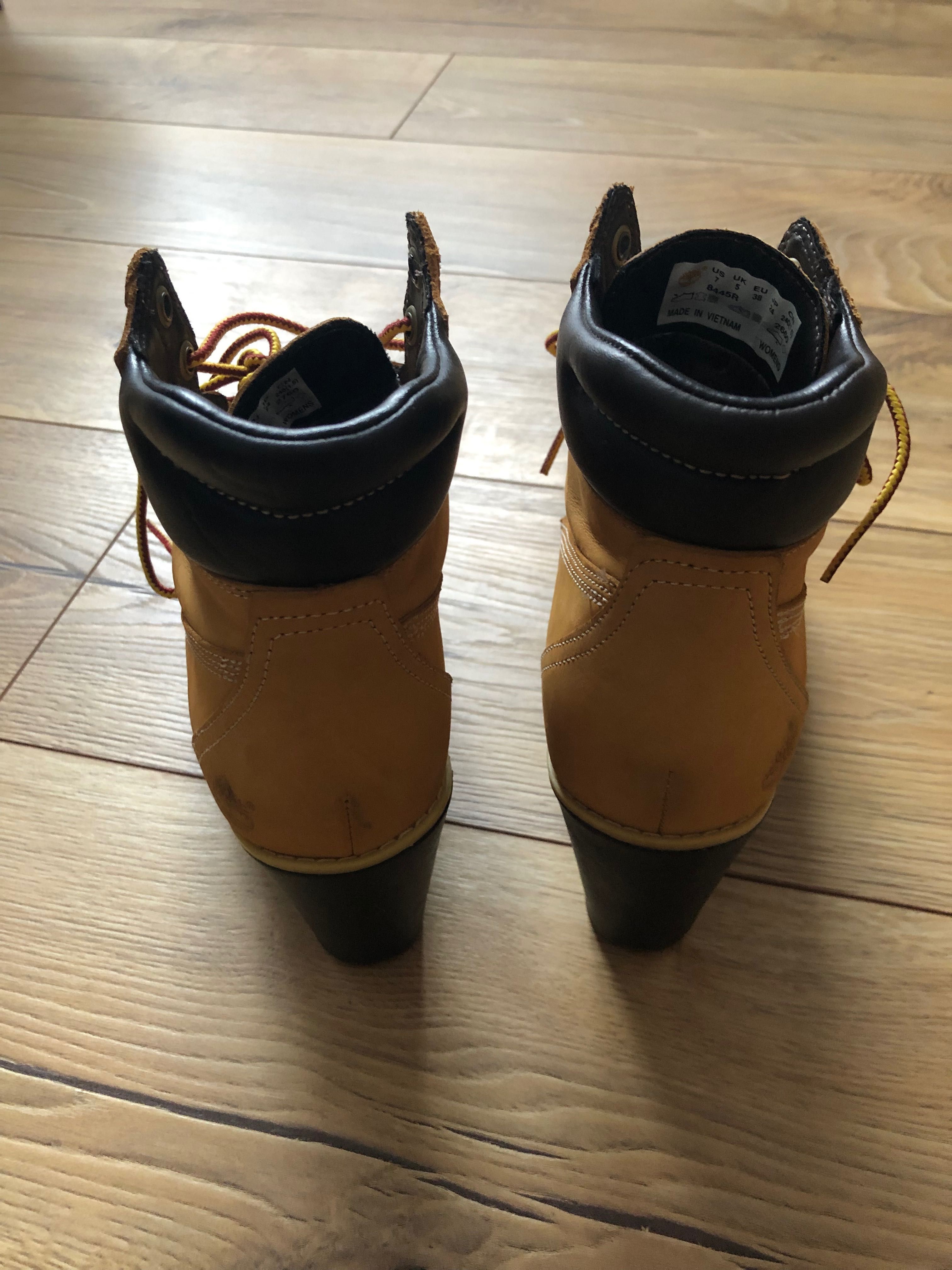 TIMBERLAND-botine pentru dame, maro din piele , marimea 38