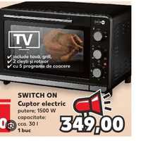 Cuptor electric Switch On cu rotiserie, 30 L,1500w, Nou, sigilat,grill