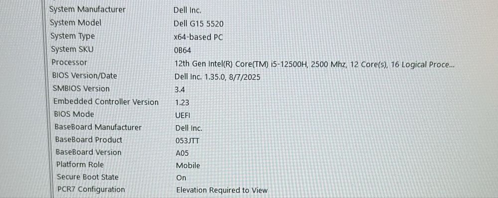 Laptop Gaming Dell G15 5520, Intel I5-12500H, NVIDIA RTX 3050