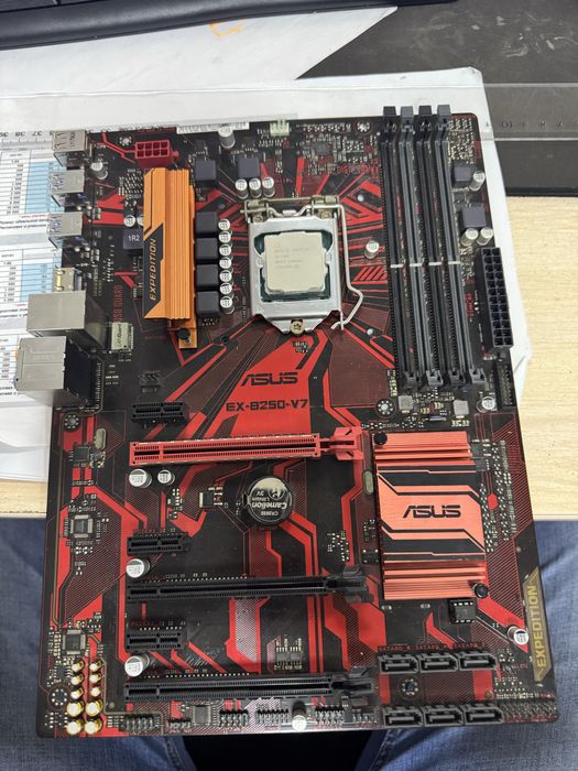 Материнская плата Asus ex-b250-v7 + core i3 7100