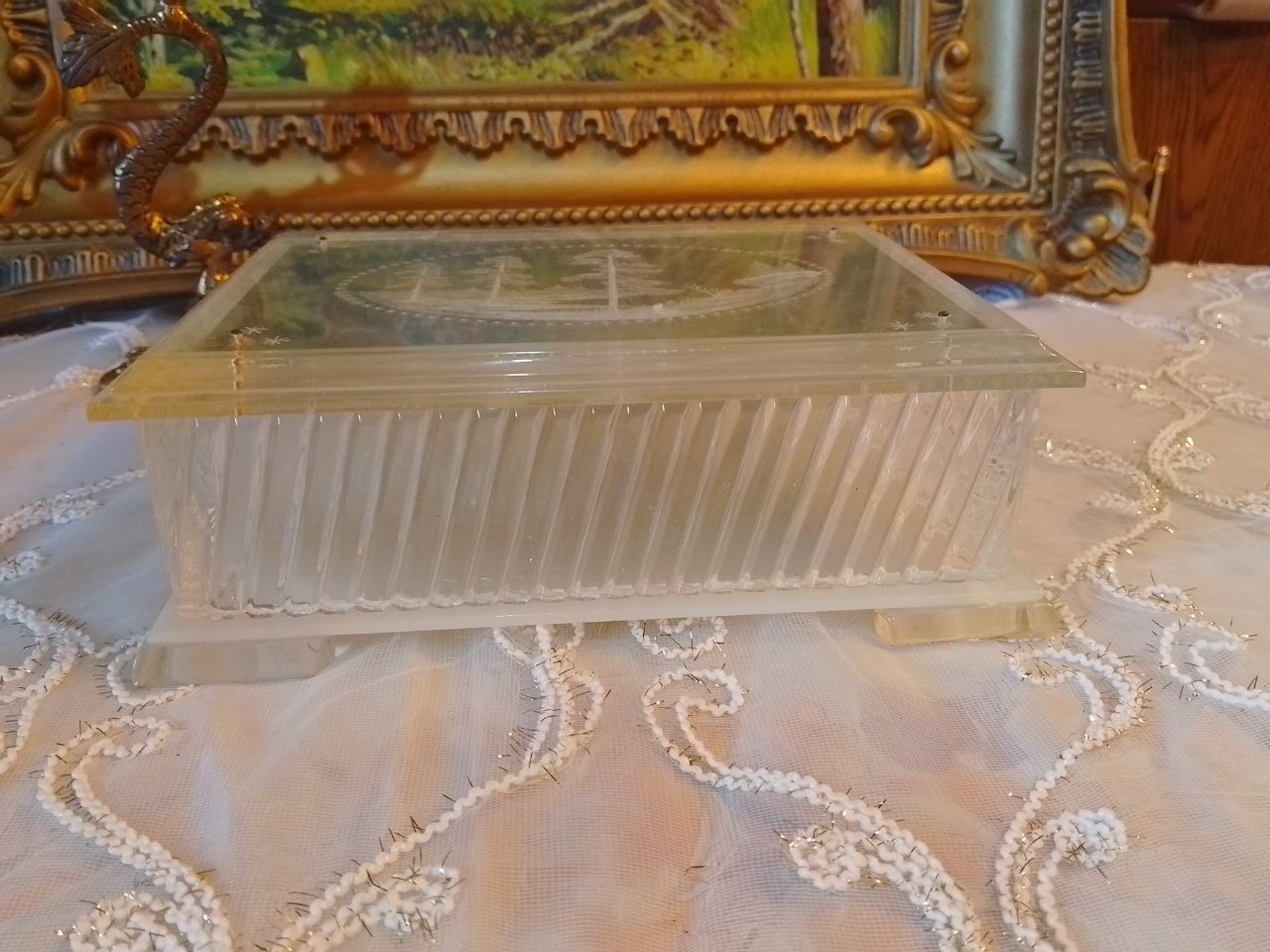 Старинные шкатулки из серебра и оргстекло