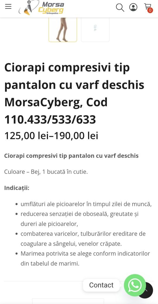 Ciorapi compresivi Morsa Cyberg L