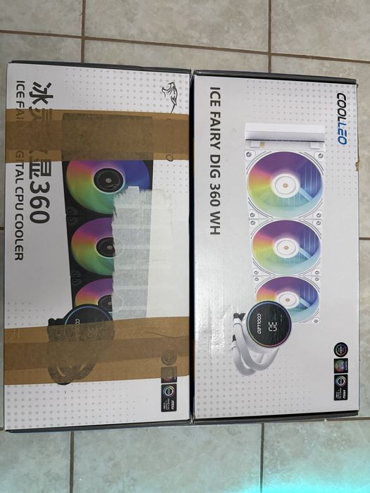 Cooler CPU AIO Coolleo ICE Fairy 360 Digital ARGB 300W TDP Intel AMD