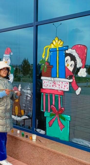 Derazaga rasm chizish