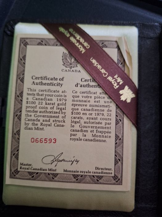 Vând doua monede aur 100 dolari canada și medalie aur jocurile olimpic