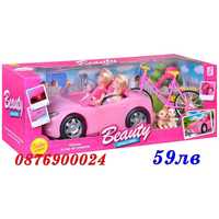 ПРОМО! Комплект Две кукли Барби в кола кабрио Детска играчка