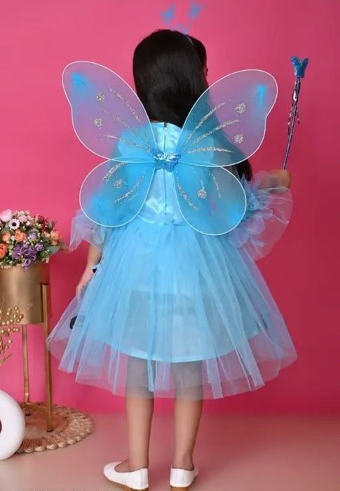 Led Комплект Пеперуда, 4 части, светеща пола с крила, пръчка и диадема