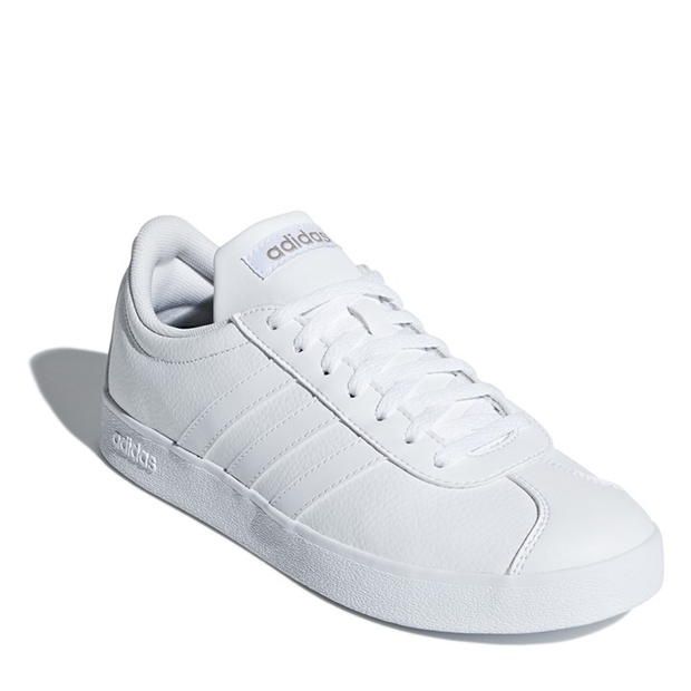 adidas VL Court 2.0 Womens Trainers Colour Triple White