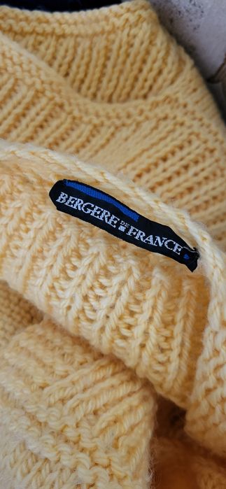 Pulover galben / vesta mohair Bergere France