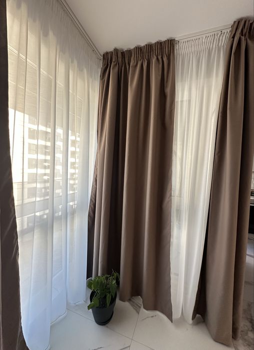 Draperii blackout maro