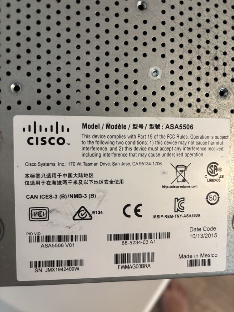 Firewall Cisco ASA5506
