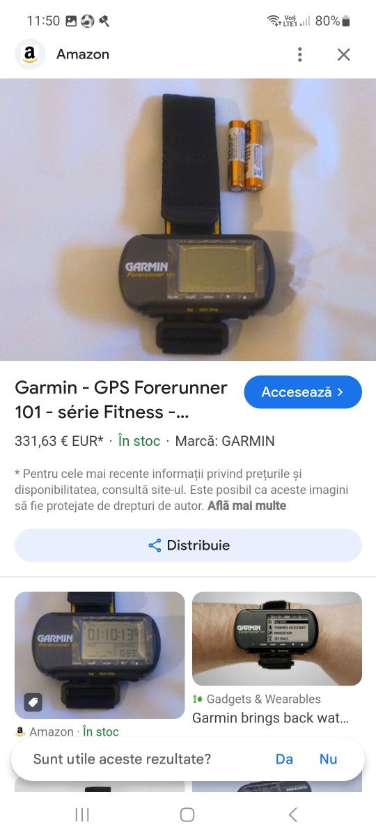 Vând ceas pentru antrenament Garmin