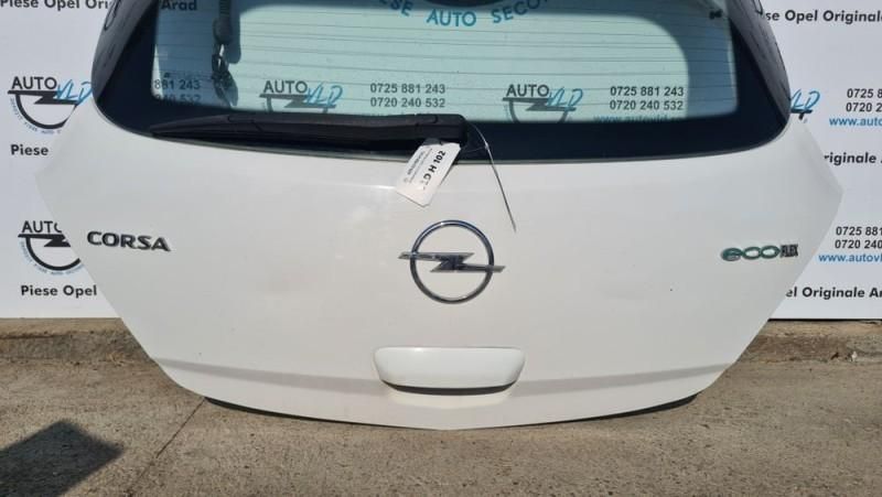 Haion cu luneta Z474 alb Opel Corsa D