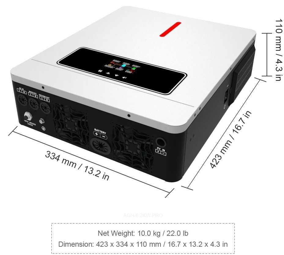 Invertor hibrid solar fotovoltaic-Off/On grid 6,2Kw-48v-wifi-Easun-Pow