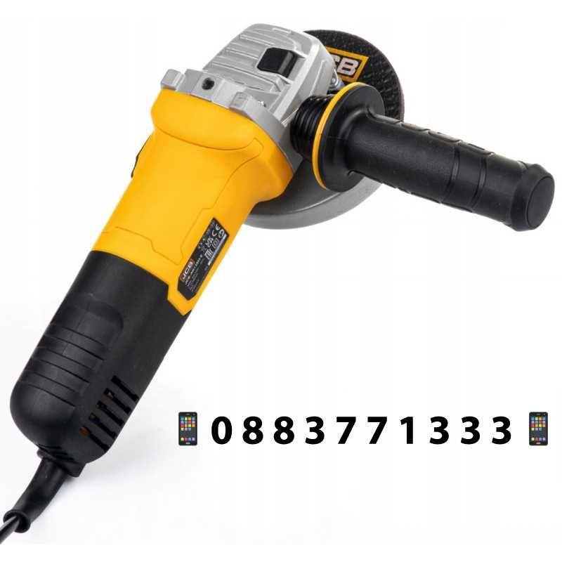 НЕМСКИ Електрически ъглошлайф JCB -AG125H-E 900 W, 125 мм + ЛЕД ФЕНЕР