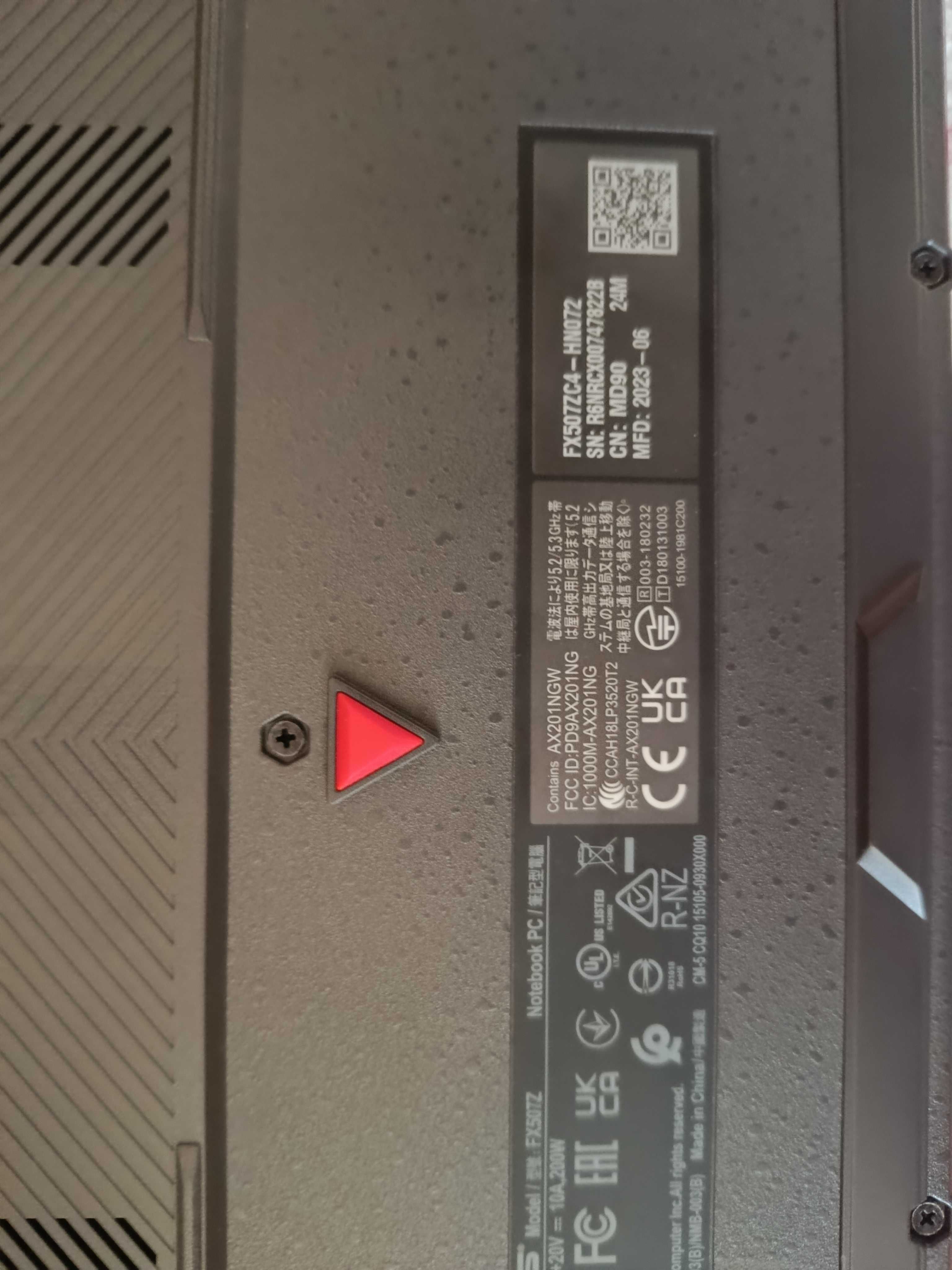 Laptop Asus TUF gaming f15 i7