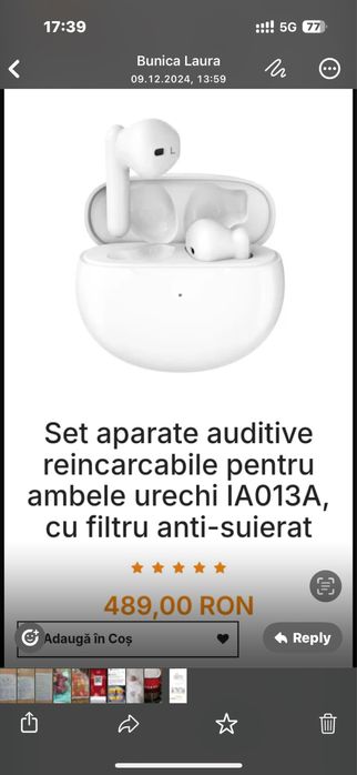 Aparat auditiv set ambele urechii, model  IAO13A