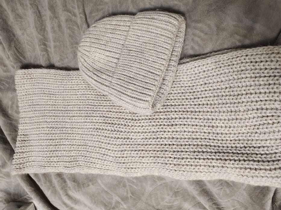 Шапка и снуд комплект зимний